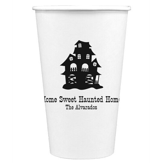 Creepy House Paper Coffee Cups